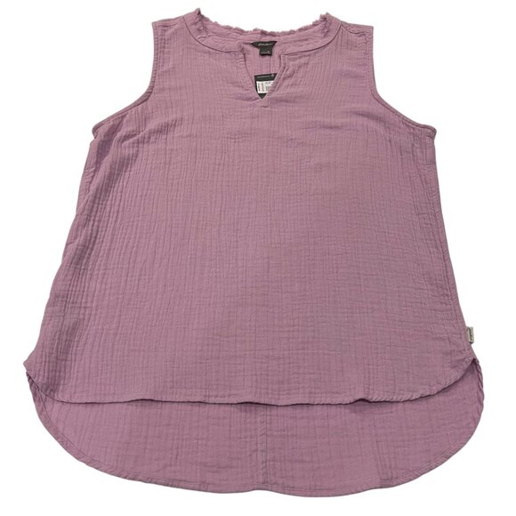 Eddie Bauer Bubble Gauze Tank, NWT, Orchid, M - Picture 1 of 7